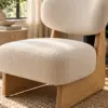 Bouclé Accent Chair — Detail Bouclé Accent Chair in detail scene