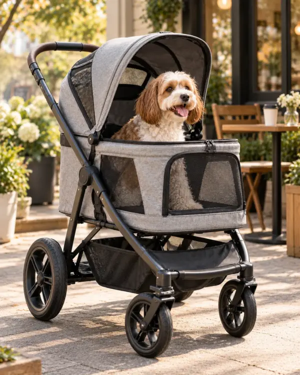 Foldable Pet Stroller in alternate scene