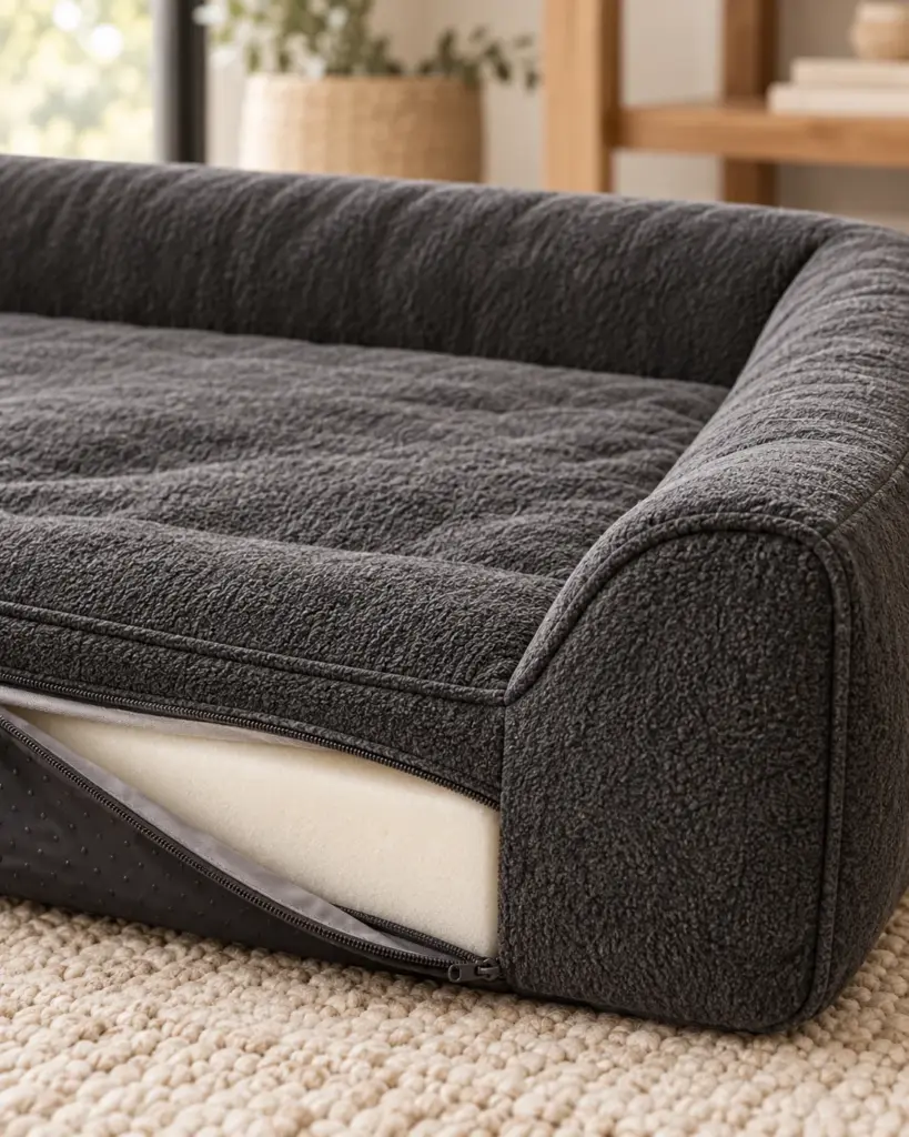 Large Orthopedic Dog Bed in detail scene