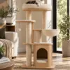 Modern Cat Tree — Alternate Furniture-style cat tree in a warm neutral interior
