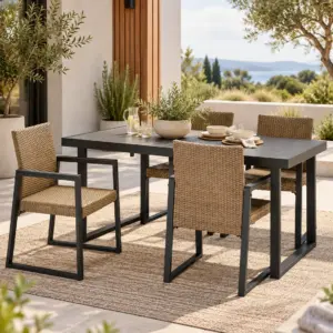 Outdoor Dining Set — Primary Four-seat outdoor dining set on a contemporary patio