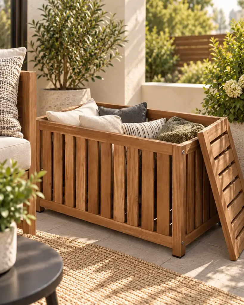 Patio Storage Box in editorial scene