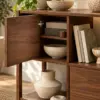 Walnut Storage Cabinet — Detail Walnut Storage Cabinet in detail scene