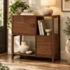 Walnut Storage Cabinet — Editorial Walnut Storage Cabinet in editorial scene